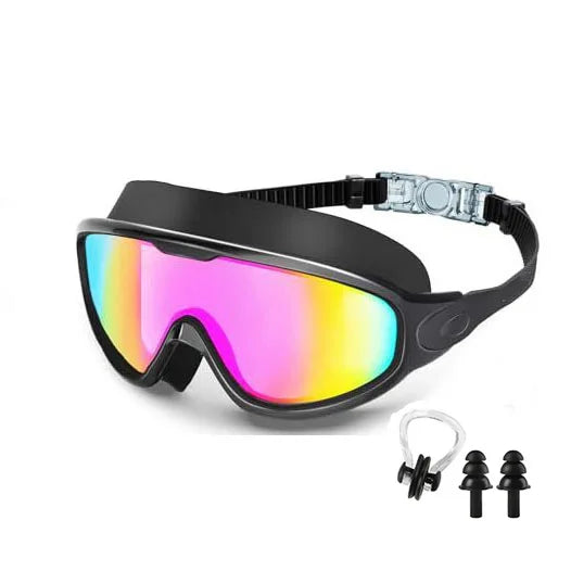 Large Frame Swimming Goggles Adult High-Definition Anti Fog Electroplated Swimming Goggles For Women Men Silicone Goggle