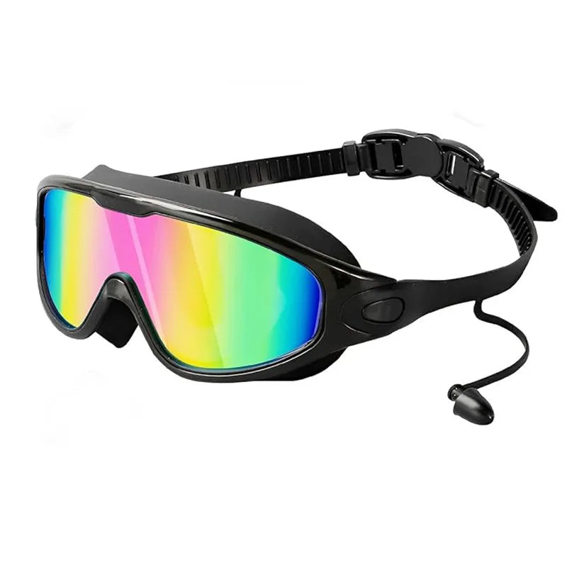 Large Frame Swimming Goggles Adult High-Definition Anti Fog Electroplated Swimming Goggles For Women Men Silicone Goggle