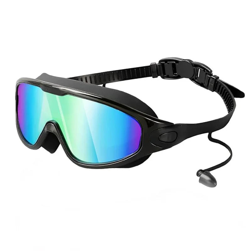 Large Frame Swimming Goggles Adult High-Definition Anti Fog Electroplated Swimming Goggles For Women Men Silicone Goggle